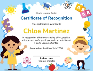 Free Kids Certificate Template in English to Edit Online
