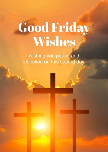 Free Blank Good Friday Service Wishes Template to Edit Online