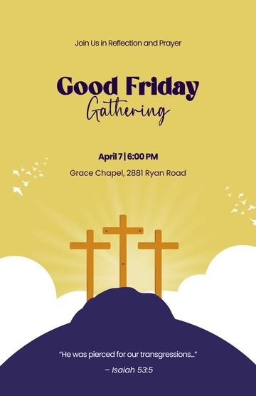 Free Good Friday Church Poster Template to Edit Online