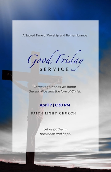 Free Good Friday Service Poster Template to Edit Online