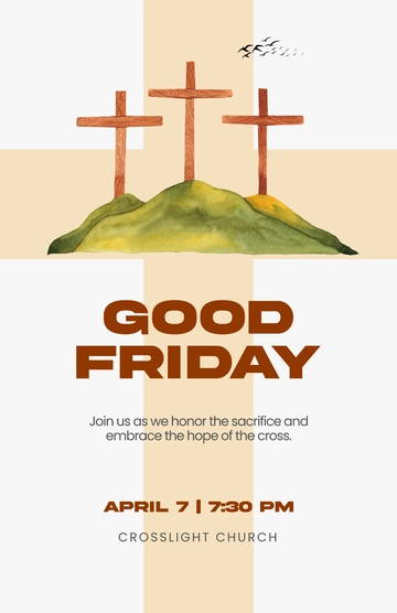 Free Modern Good Friday Images Poster Template to Edit Online