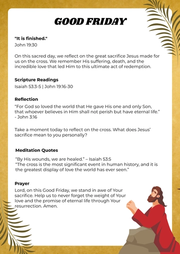 Good Friday Bulletin Template to Download