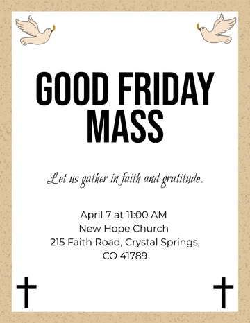 Simple Good Friday Event Flyer Template to Download