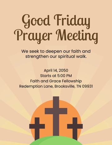 Good Friday Prayer Meeting Flyer Template to Download
