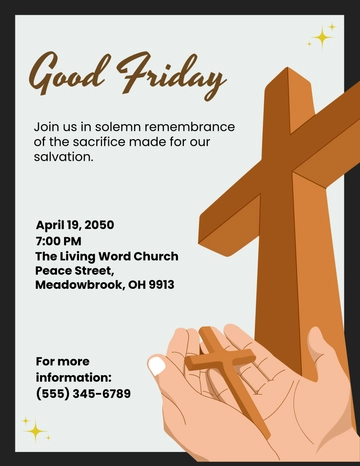 Religious Background Good Friday Flyer Template to Download