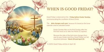Free When is Good Friday? Template to Edit Online