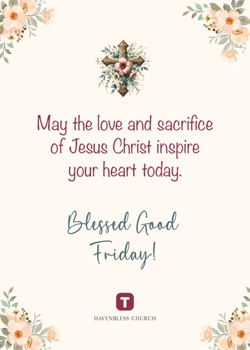 Free Good Friday Greetings Template to Edit Online