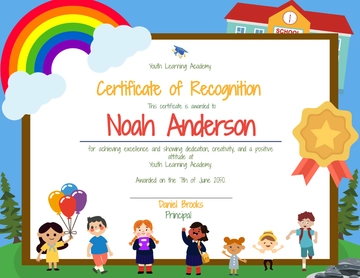 Free Cute Kids Certificate Design Template to Edit Online