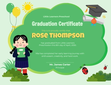 Free Kids Graduation Certificate Template to Edit Online