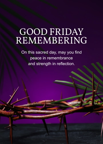 Free Good Friday Remembering Wishes Template to Edit Online