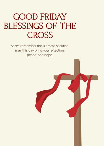 Free Crucifix Good Friday Wishes Template to Edit Online