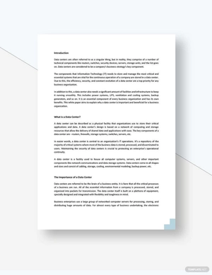 Data Center White Paper Template