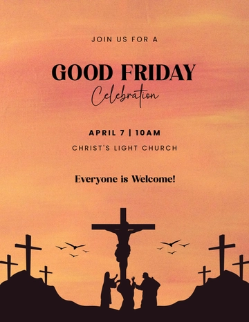 Free Blank Good Friday Celebration Flyer Template to Edit Online