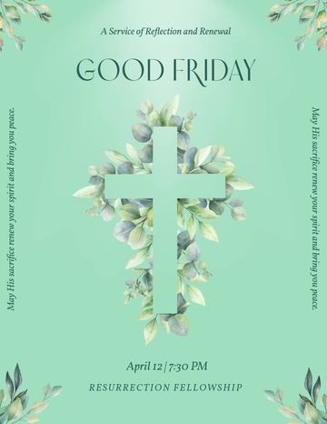 Free Cross Good Friday Flyer Design Template to Edit Online