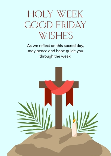 Free Holy Week Good Friday Wishes Template to Edit Online