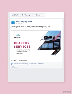 Real Estate Agent/Realtor Facebook Post Template