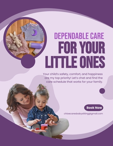 Free Clothing-Themed Babysitting Flyer Template to Edit Online