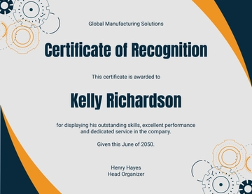 Free Industrial Internship Certificate Template to Edit Online