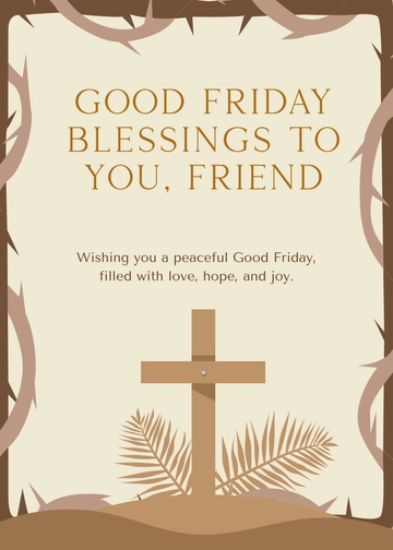 Free Good Friday Wishes for Friends Template to Edit Online