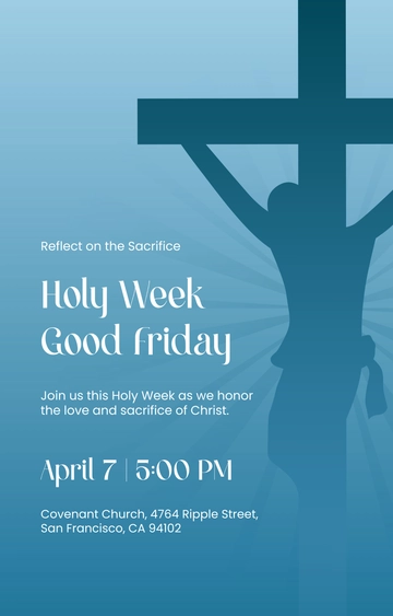Free Holy Week Good Friday Poster Template to Edit Online