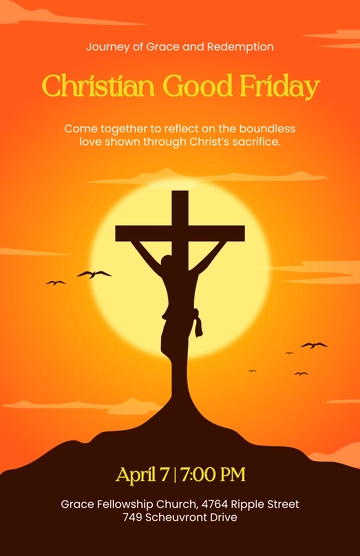 Free Christian Good Friday Poster Template to Edit Online