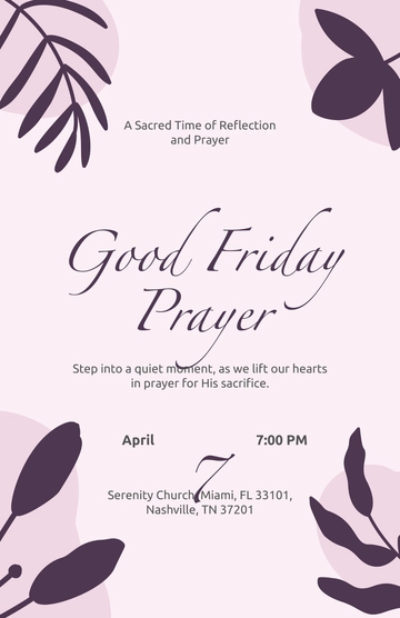 Free Aesthetic Good Friday Prayer Poster Template to Edit Online