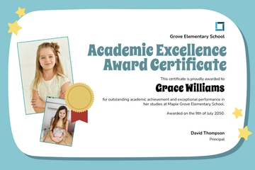 Free Kids Certificate Template with Photo to Edit Online