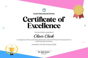 Free Professional Kids Education Certificate Template to Edit Online