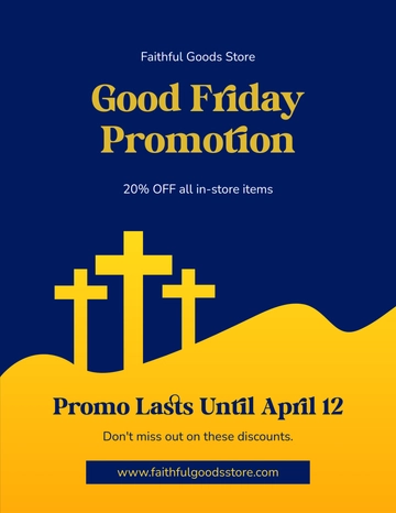Free Good Friday Promotional Flyer Template to Edit Online