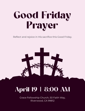 Free Crown of Thorns Good Friday Flyer Template to Edit Online