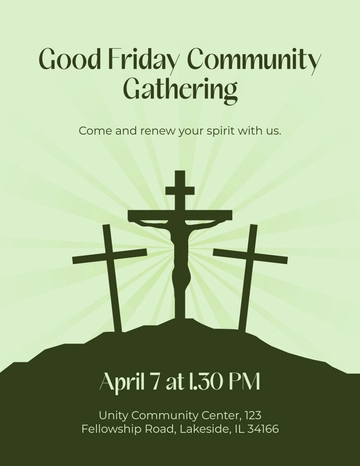 Free Good Friday Community Flyer Template to Edit Online