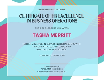 Free Aesthetic Business HR Certificate Template to Edit Online