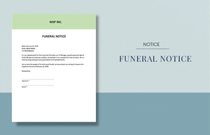 Funeral Notice Template Funeral Notice Template