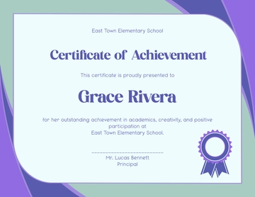 Free Achievement Certificate Template for Kids to Edit Online