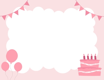 Free Pink Background Kids Birthday Certificate Template to Edit Online