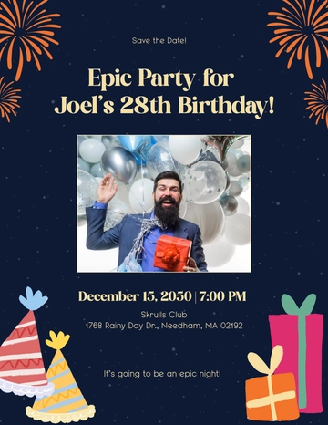 Free Professional Adult Birthday Flyer Template to Edit Online