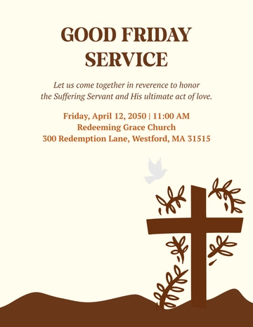 Free Suffering Servant Good Friday Flyer Template to Edit Online