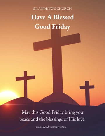 Free Good Friday Blessings Flyer Template to Edit Online