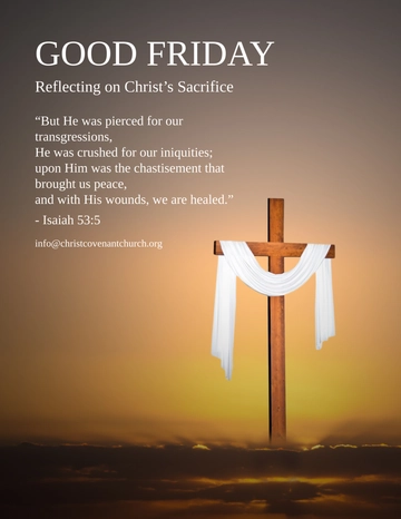 Free Good Friday with Scripture Flyer Template to Edit Online