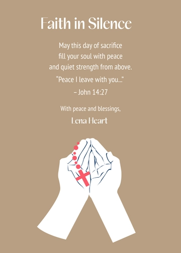 Free Minimalist Good Friday Wishes Template to Edit Online