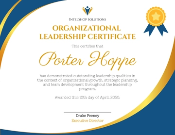 Free Organizational Leadership Certificate Template to Edit Online
