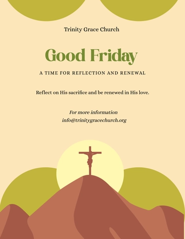 Free Traditional Good Friday Flyer Template to Edit Online