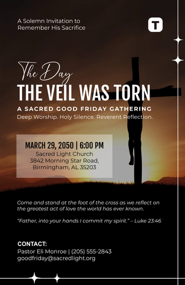 Free Religious Good Friday Poster Design Template to Edit Online