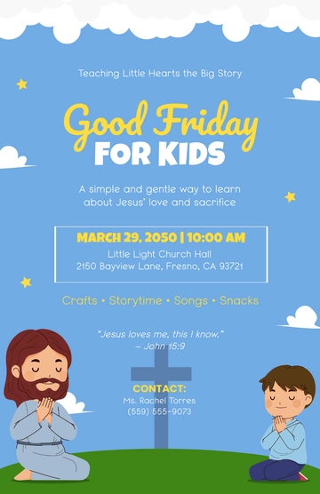Free Good Friday Poster for Kids Template to Edit Online