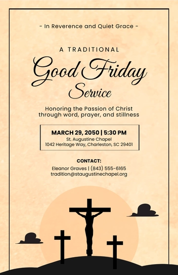 Free Vintage Background Good Friday Poster Template to Edit Online