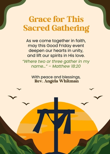 Free Creative Good Friday Event Wishes Template to Edit Online