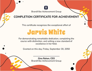 Free Modern Completion Certificate for Winners Template to Edit Online