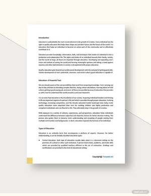 Simple Education White Paper Template