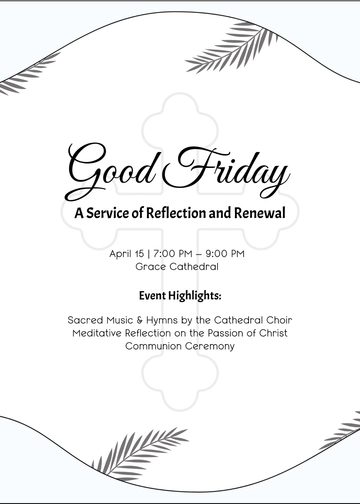 Free Professional Good Friday Event Drawing Template to Edit Online