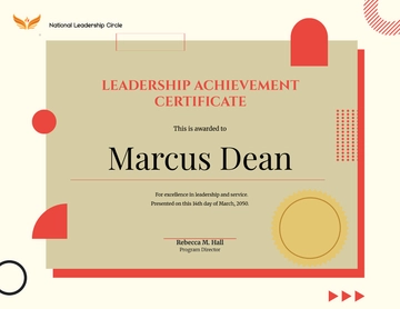 Free Modern Leadership Achievement Certificate Template to Edit Online